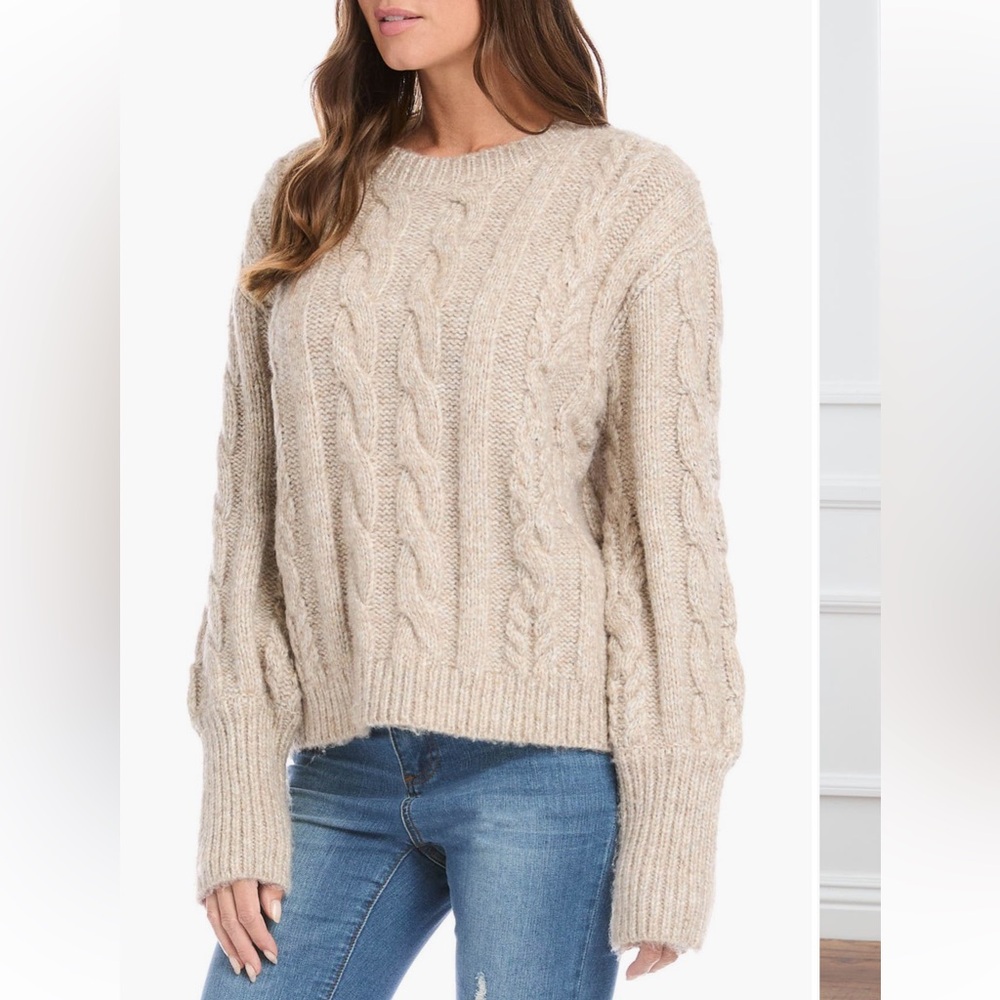 Crewneck Cable Stitch Sweater